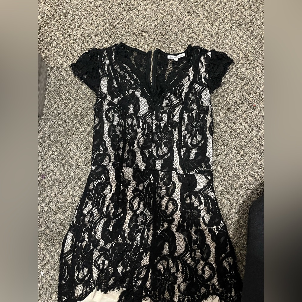 black flower jump suit